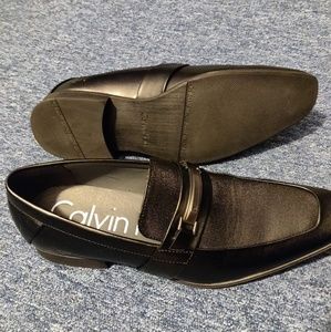 NWOT Calvin Klein Black Slip On Dress Shoes